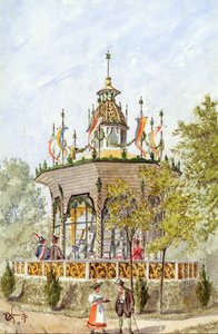 1898年のウィーン・シュッツェンフェストの寄贈寺院 作： Gustav Korompay