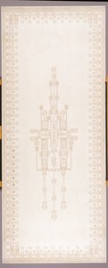 カーテンパネル、1908年頃（綿とリネン） 作： Gustav Stickley