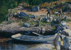 釣り帰り 作： Gustav Wentzel