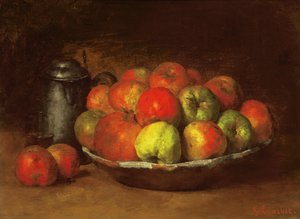 リンゴとザクロのある静物、1871-72