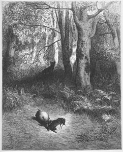 Jean de La Fontaine (Lafontaine) (1621-95) の「寓話」より Les deux rats, le fox et l