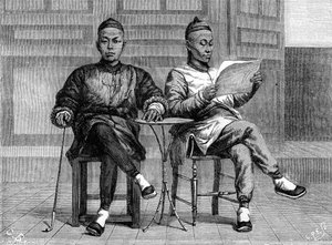 中国の銀行家、サンフランシスコ、カリフォルニア、19世紀。 作： Gustave Clarence Rodolphe Boulanger