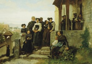 プロテスタント教会の奉仕の後、1872 作： Gustave Brion