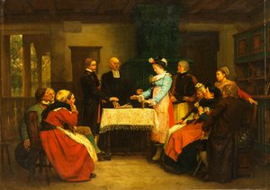 アルザスの結婚式、1869年 作： Gustave Brion