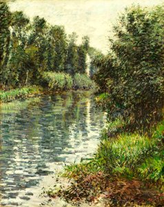 セーヌ川の小さな枝、アルジャントゥイユ、1888年〜90年 作： Gustave Caillebotte