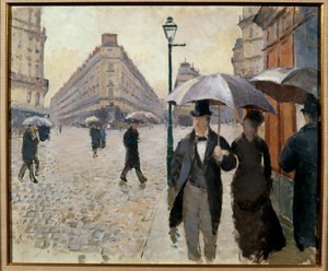 雨模様のパリの街並み（ヨーロッパ広場） 作： Gustave Caillebotte