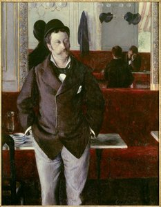 カフェにて ギュスターヴ・カイユボット（1848-1894）の絵画 1880年 日。1,53x1,14 m ルーアン、ミュゼ・デ・ボザール 作： Gustave Caillebotte