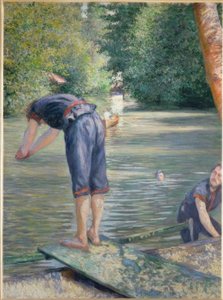 入浴者 作： Gustave Caillebotte