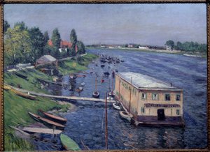 アルジャントゥイユのボートガレージGustave Caillebotte（1848-1894）の絵画 作： Gustave Caillebotte