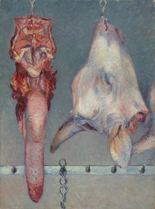 子牛の頭と牛の舌、c。 1882年。 作： Gustave Caillebotte