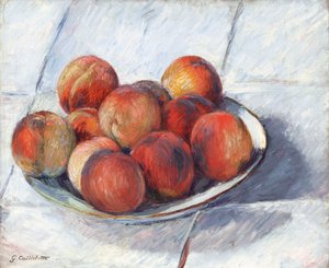 ピーチプレート、c。 1882年。 作： Gustave Caillebotte