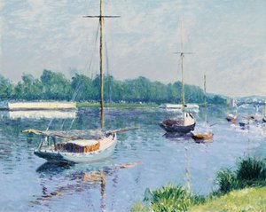 アルジャントゥイユ湖;アルジャントゥイユ盆地、1882年 作： Gustave Caillebotte