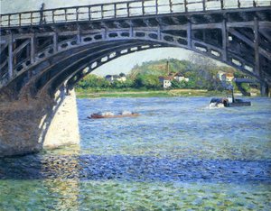 ポンダルジャントゥイユとセーヌ川1883 作： Gustave Caillebotte
