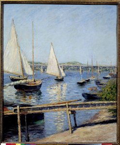 アルジャントゥイユの帆船 ギュスターヴ・カイユボット（1848-1894）の絵画 1888年 日0.65x0.55 m パリ、オルセー美術館 - アルジャントゥイユの帆船。ギュスターヴ・カイユボット（1848-1894）による絵画 1888年 0.65×0.55m。オルセー美術館（パリ 作： Gustave Caillebotte