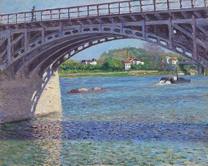アルジャントゥイユ橋とセーヌ川。アルジャントゥイユ橋とセーヌ川、1883年頃 作： Gustave Caillebotte