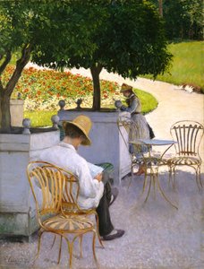 オレンジの木または彼の庭の芸術家の兄弟 作： Gustave Caillebotte