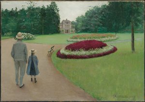 ヤーレスのカイユボットプロパティの公園、1875 作： Gustave Caillebotte