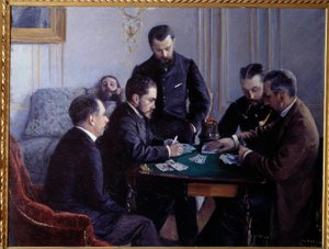 ベシゲの部分。ギュスターヴ・カイユボット（1848-1894）の絵画 作： Gustave Caillebotte