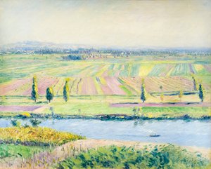 アルジャントゥイユの丘から見たジェヌヴィリエの平原 作： Gustave Caillebotte