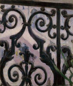 バルコニーからの眺め 作： Gustave Caillebotte