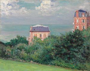 ヴィラスシュルメールのヴィラ、1880年 作： Gustave Caillebotte