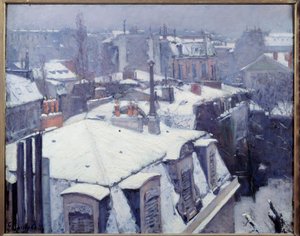 Vue des roofs (effet de neige) a Paris Painting by Gustave Caillebotte (1848-1894) 1878 Sun.0,64x0,82 m Paris, musee d