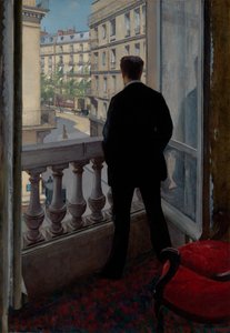 窓辺の青年 作： Gustave Caillebotte