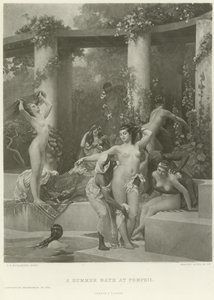 ポンペイの夏風呂（グラビア） 作： Gustave Clarence Rodolphe Boulanger