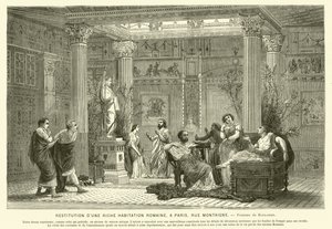 裕福なローマ人の家の復元、フランス・パリ、モンテーニュ通り（彫刻 作： Gustave Clarence Rodolphe Boulanger