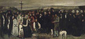 Ornansでの埋葬人物の絵、Ornansでの埋葬の歴史、1849-1850 作： Gustave Courbet
