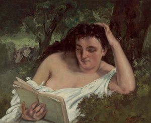 読んでいる若い女性、c。 18661868。