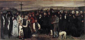 オルナンのお葬式 - 油彩・キャンバス 作： Gustave Courbet