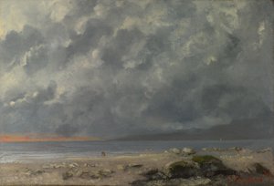 ビーチシーン 作： Gustave Courbet