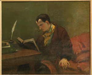 シャルルボードレール1821-1867、1848 作： Gustave Courbet