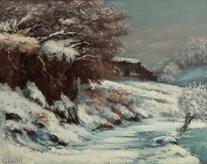 スノーエフェクト、1867-1868。 作： Gustave Courbet