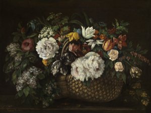バスケットの中の花