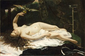 フランス語  La Femme au perroquet オウムを連れた女