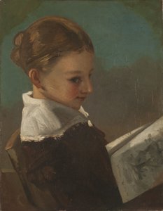 十歳のジュリエット・クールベ（キャンバスに油彩） 作： Gustave Courbet