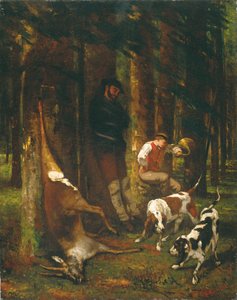 L "HallaliまたはLa Curee、1858-62 作： Gustave Courbet