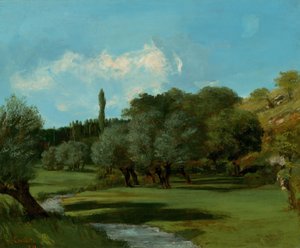 1856年、アンドル県のラ・ブルトヌリ。 作： Gustave Courbet