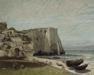 嵐の後のエトレタの崖 作： Gustave Courbet