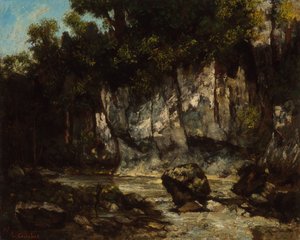 鹿のいる風景 作： ギュスターヴ・クールベ