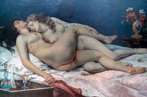 睡眠、1866年 作： Gustave Courbet
