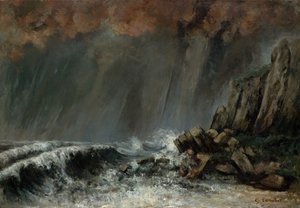 海洋：ウォータースパウト、1870。 作： Gustave Courbet