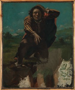 崖の端に 作： Gustave Courbet