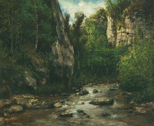 1872年以降、オルナンの近くのPuit Noirの近くの風景 作： Gustave Courbet