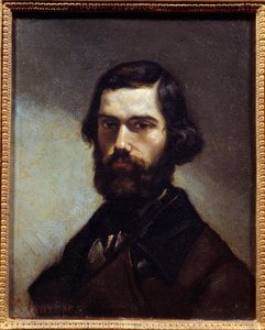 ジュール・ヴァレス（1832-1885）の肖像 作家、ジャーナリスト、政治家。ギュスターヴ・クールベ（1819-1877）の絵画 作： Gustave Courbet