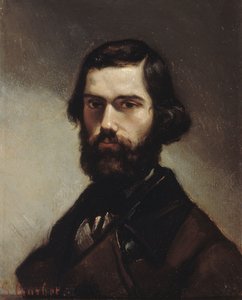 ジュール・ヴァレスの肖像 1832-1885, 1861. 作： Gustave Courbet