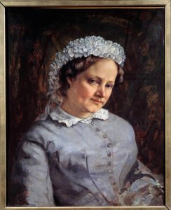 哲学者、社会学者であるフランスのピエール・ジョセフ・プルドン（1809-1865）の妻、プルドン夫人（1822-1900）の肖像 ギュスターヴ・クールベ（1819-1877）による絵画 1865年 日。0,73x0,59 m