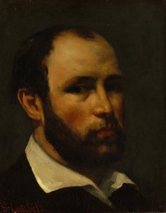 男性の肖像画、おそらく約 . 1862年。 作： Gustave Courbet